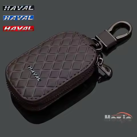 Car Leather Zipper Key Case for Haval DaGou Dargo F7 F7X H3 H2 H5 H6 H7 H8 H9 Jolion M6 H6S Folding 
