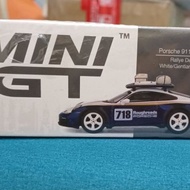 Mini GT 1117 Porsche 911 Dakar #718 White Blue Metallic Fiber/