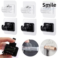 SMILE Curtain Rod Brackets Home Kitchen Bathroom Storage Rack Free Punching Powerful Curtain Rod Holder