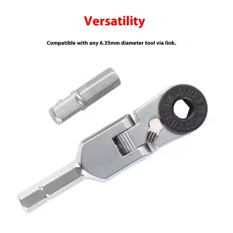 New Socket Torque Wrench Hand Tools 6.35mm Screwdriver Stainless Steel Hexagonal Ratchet Wrench Toug