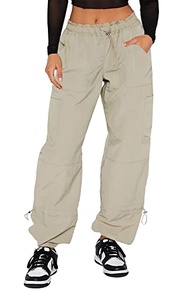 DISCIPBUSH Y2K Cargo Pants Women Baggy - Parachute Pants for Women