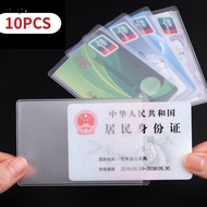 10pcs Anti-magnetic Clear Waterproof Card Holder PVC Transparent Matte Card Cover Business Credit ID Cards Card Protector Sleeves