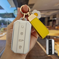 ปลอกกุญแจรถสําหรับ CHERY jaecoo5 JAECOO 5 EV TPU ปลอกกุญแจรถยนต์ เคสกุญแจ