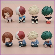 SQ4 4pcs My Hero Academia Midoriya Izuku Shoulder-to-Shoulder School Uniform Blind Box Action Figure