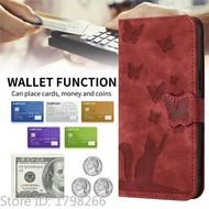 Wallet Bags Flip Cover For Xiaomi 17T Pro Etui Butterfly & Cat Leather Case on For Xiomi Mi 17T Pro 