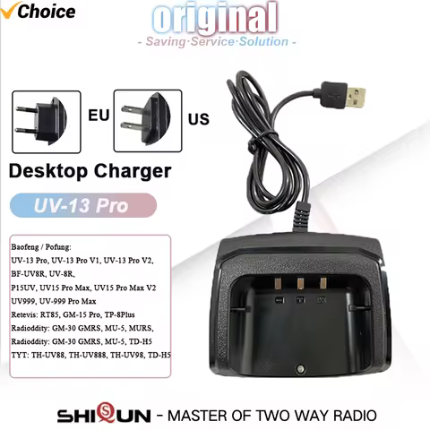 Baofeng Walkie Talkie UV13 Pro TH-UV88 Charger UV8R P15UV MU-5 Two Way Radio Accessories USB Desktop
