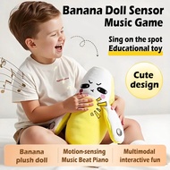 🔥【READY STOCK】Banana Plush Toys Electric Musical Toys for Babies Kids Learning Piano Toy Soft Parent