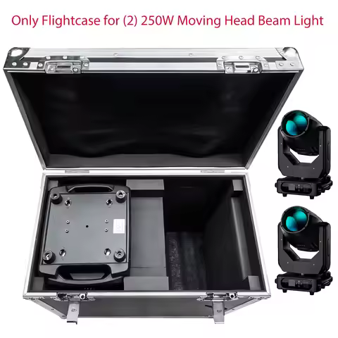Fieryzeal Gator Cases for (2) 250W Moving Head Beam Light Heavy-duty Airline Case Stage Light Flight