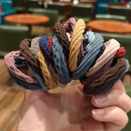 1pcs High-elasticity base seamless jacquard towel ring ten-color bottoming hair rubber band hair hea