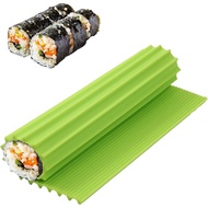 Apausvcm Sushi Rolling Mat, 8.5 x 7.8 Inch Silicone Sushi Roller Reusable Making Kit Nonstick Sushi 