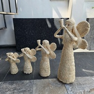 Angel Christmas Decoration with Trumpet Unique Christmas Tree Decor Ornament Handicraft 10in to 2ft