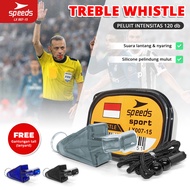 Speeds Whistle Referee Pluit Treble Whistle Sport Periwitan Sport 120db+Lanyard Flexible Strap 007-15