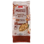 Coles Muesli Toasted Nutty โคลส์ มูสลี่ ถั่วอัลมอนด์ และเมล็ดมะม่วงหิมพานต์ 750g.