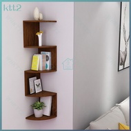 Solid wood wall corner bookshelf shelf storage shelf wall hanging wall decoration wall corner shelf corner wall divider