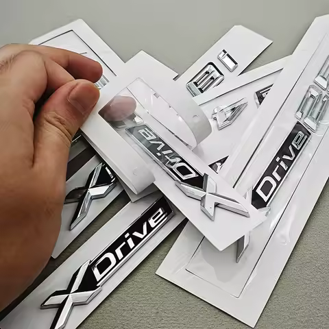 Chrome Logo XDrive 18i 20i 23i 25i 30i 35i 40i 45i 48i Emblem Car Trunk Badge For BMW X1 X2 X3 X5 X6