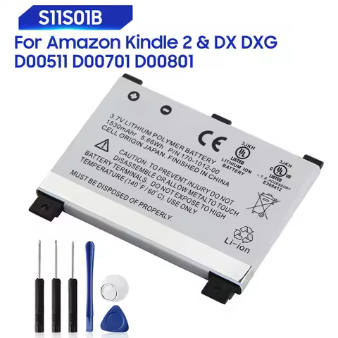 Replacement Battery For Amazon Kindle 2 & Kindle DX DXG D00511 170-1012-00 D00701 D00801 S11S01B Rec