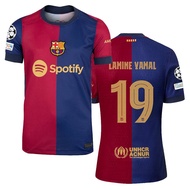 XY Sl 2024-2025 La Liga FC Barcelona Lamine Yamal เหย้าเสื้อฟุตบอลเด็กผู้ใหญ่ขนาดบวก YX