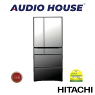 HITACHI R-WXC670KS-X  525L 6 DOOR FRIDGE  COLOUR: CRYSTAL MIRROR  ENERGY LABEL: 3 TICKS  1 YEAR WARRANTY BY HITACHI