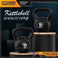 Kettlebell Dumbbell 2/4/6/8/10KG [Black] Adult Plastic Coating Tank Home Workout GYM Fitness Weight 