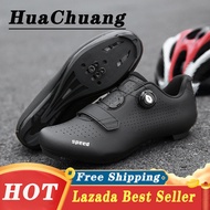 HUACHUANG 2021 New Black Men's Road Cycling Flat Shoes Mtb Cleat Shoes Mountain Bike Shoes Bike Shoes Speed Sneaker Spd Triathlon Road Cycling Footwear Bicycle Shoes Sports Size 36-47
