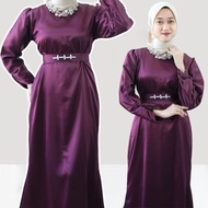 DRESS PAYET TALI PINGGANG ( BISA DILEPAS PASANG ) / DRESS LILI PAYET PREMIUM / GAMIS DUYUNG SATIN MA
