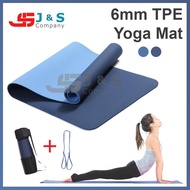 TPE Yoga Mat 6mm Non Slip w/ yoga bag &amp; strap High quality yoga mats