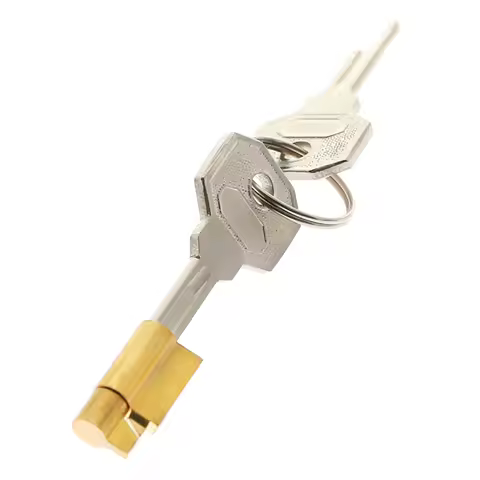 DIY Stainless Steel Lock with Key Plug Core Stealth Cylinder Device Cock Cage Chastity Belt For Chas