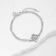 Hyl Jewelry 644B Gelang Titanium Wanita  Bangle Bracelet Four Leaf Clover Terbaru Anti Karat Dan Ker