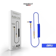 Minibest Kabel AUX Spring HiFi 3.5mm 4.9 Male Ke Male Untuk Headphone MP3 MP4 Handphone