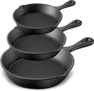 16ซม 20ซม 26ซม กระทะหล่อเหล็กขนาดเล็กกระทะทอด ไม่เคลือบผิวNon Stick Pan Heavy Dutyใช้สำหรับแก๊สเตาเป