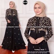 COD AVAILABLE | ABAYA TURKEY EMBROIDERY HAWA 453 | TURKEY ABAYA 1615 | CHEAP TURKEY ABAYA GAMIS 1615
