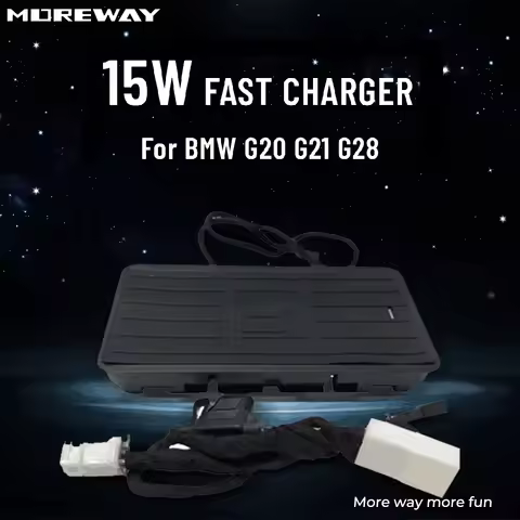 Moreway wireless charging Mat For BMW G20 G21 G22 G28 3 4 Series G26 phone charger Mobile Holder Mou