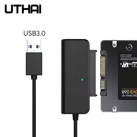 UTHAI T35 HDD Adapter for HD External USB 3.0/Type-C to SATA3 Converter Cable for 2.5" SATA HDD SSD 