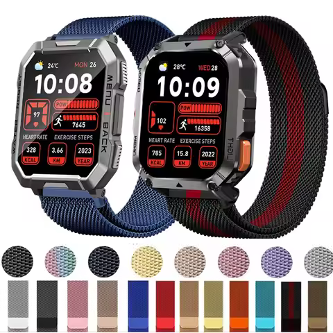 20mm 22mm Milanese Loop For Blackview W70 Pro W60 Smartwatch Strap For Blackview W50 W50 Pro X20 R60