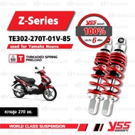 YSS โช๊คแก๊ส Z-Series ใช้อัพเกรดสำหรับ Yamaha Nouvo MX / SX / 135 / Elegance【 TE302-270T-01V-85】 โช้คอัพแก๊สกระบอก 2 ชั้น สีแดง [ โช๊คมอเตอร์ไซค์ YSS แท้ ประกันโรงงาน 6 เดือน ]