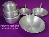 Kaldero #1 #3 #5 Single Handle (3pcs) and Kawali #1 #3 #5 Single Handle (3pcs) Cookware Set (S135/F1