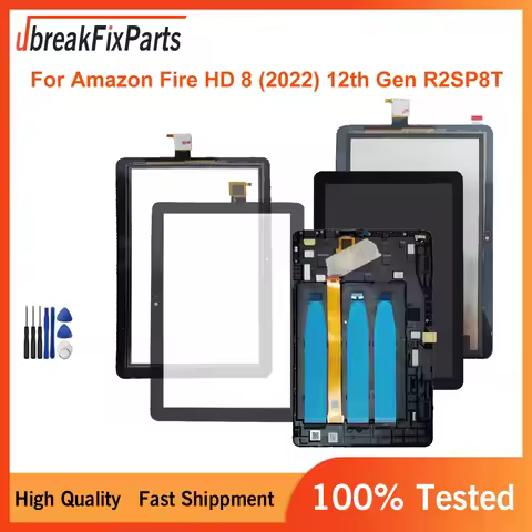 8 Inch For Amazon Fire HD 8 2022 12th Gen R2SP8T H2SP9T H2SP9U LCD Display Touch Screen Digitizer Gl