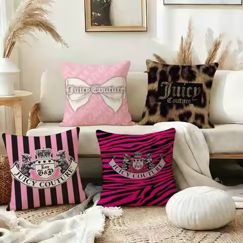 HOT Fashion J-Juicy JC C-Couture Pillow Case Square Double-Sided Sofa Cushion Cover Bedroom Bedside 