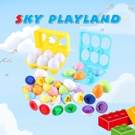 STEM Matching 6 Pcs Egg Shape Colour Puzzle Sorters Toy Kid Montessori Early Educational Learning Ch