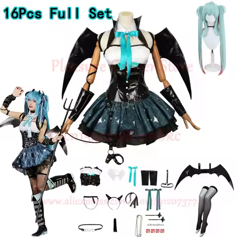 Demon Miku Cosplay Rascal Costume Miku X Rascal Little Devil Halloween Miku Villains Rascal Fanart R