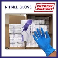 [100pcs]Blue/ Disposable NITRILE GLOVES Powder Free/SARUNG TANGAN/ 优质手套/美容 (100pcs)Nitrile Gloves Blue