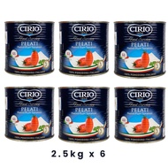 CIRIO 1856 PELATI  PEELED PLUM TOMATOES 100% POMODORO ITALIANO 2.5KG  2.5KG X 6