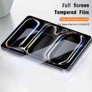 iPadPro iPadAir 100D HD Transparent Tempered Glass Film For iPad Pro Air 13 11 inch 2024 Anti-Fingerprints Explosion-proof Tablet Screen Protector 3D Carbon Fiber Back Film