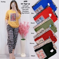 KATUN Rs699 joger Suit pp ld110 fit Xl-2Xl street mix Cotton T-Shirt