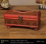 復古木質商用抽紙盒子餐巾紙盒（格子款）#H890002080