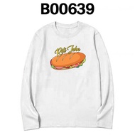ROTI JOHN YUMMY FOOD LONG SLEEVE TSHIRT COTTON ROUND NECK TOP WOMAN SUMMER OVERSIZE XS-3XL STREET CA