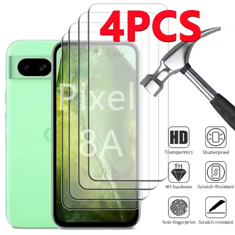 2/4 Pcs For Google Pixel 8A Glass Google Pixel 8A Glass 9H Clear Cover Screen Protector Google Pixel