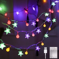 2025 Lampu Hias Ramadhan Lampu LED Hiasan 10 Meter Lampu Kelap Kelip Lampu Tirai Kamar Outdoor Lampu