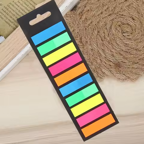 200 Sheets Fluorescence Memo Pad Colour Memo Pad Self Adhesive Sticky Notes Bookmark Marker Memo Sti