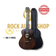 A&K AK110EQ 38" Size Acoustic Guitar | Cutaway + Pickup + Tuner
